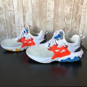 Nike React Presto White Habanero Obsidian Red Shoe